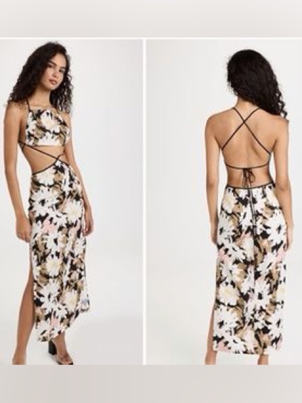 Hansen & Gretel Floral Cutout Dress Size L